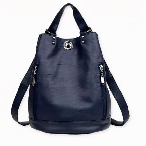 Mochila femenina de polipiel, estilo elegante