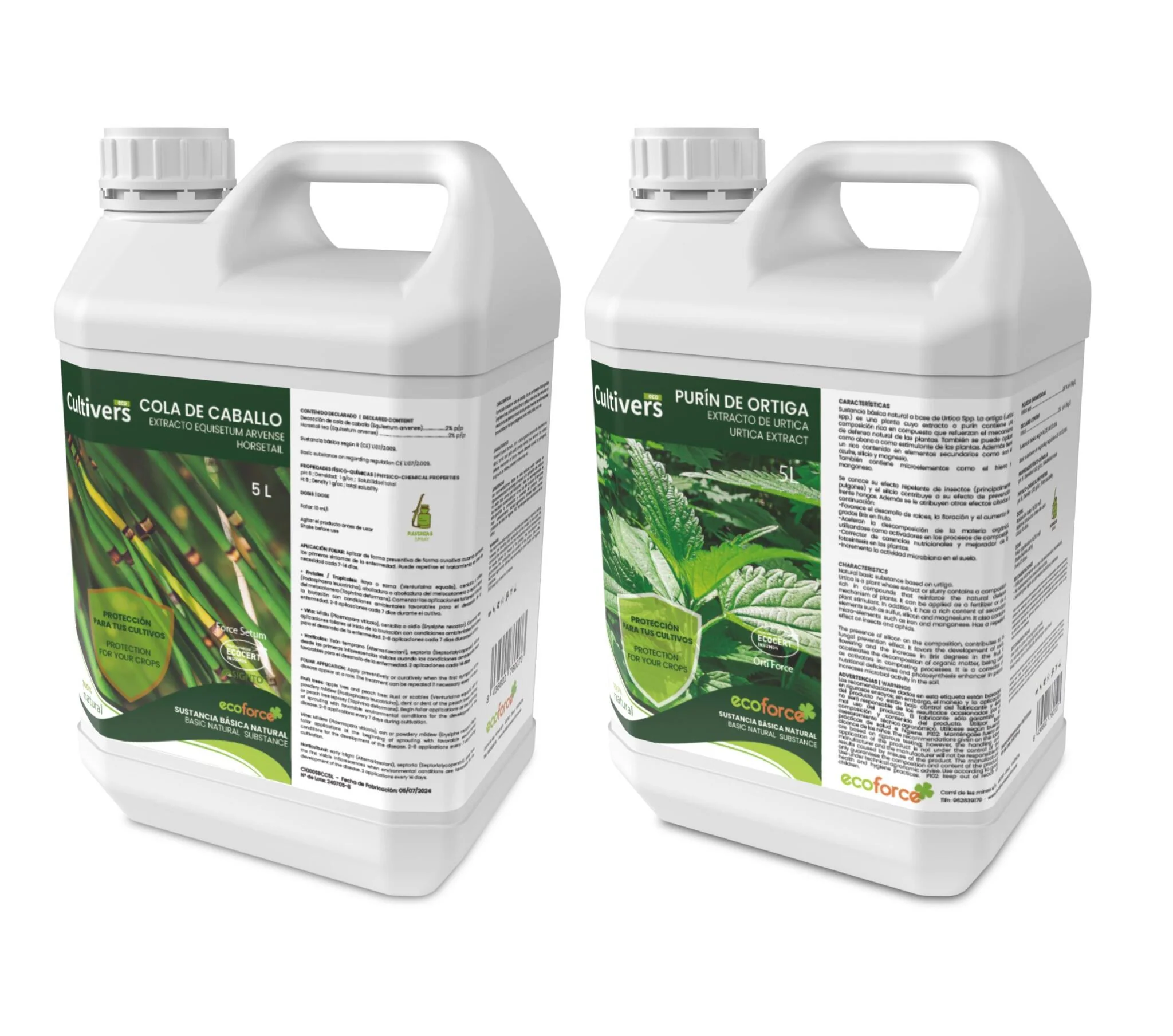 Pack Cola De Caballo Y Purín De Ortiga Cultivers 1 L - Imagen 2