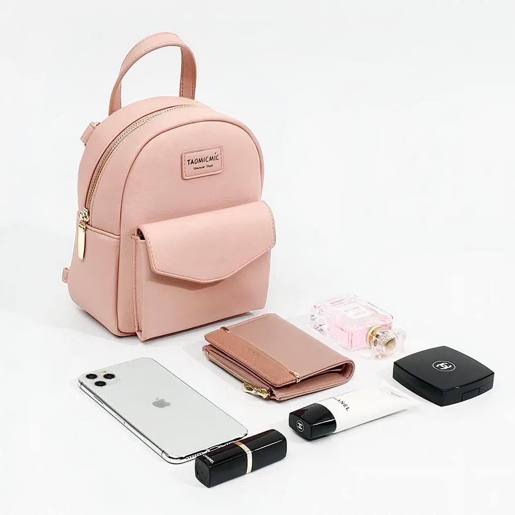 Mochila pequeña de mujer en piel vegana en colores de moda - Imagen 9