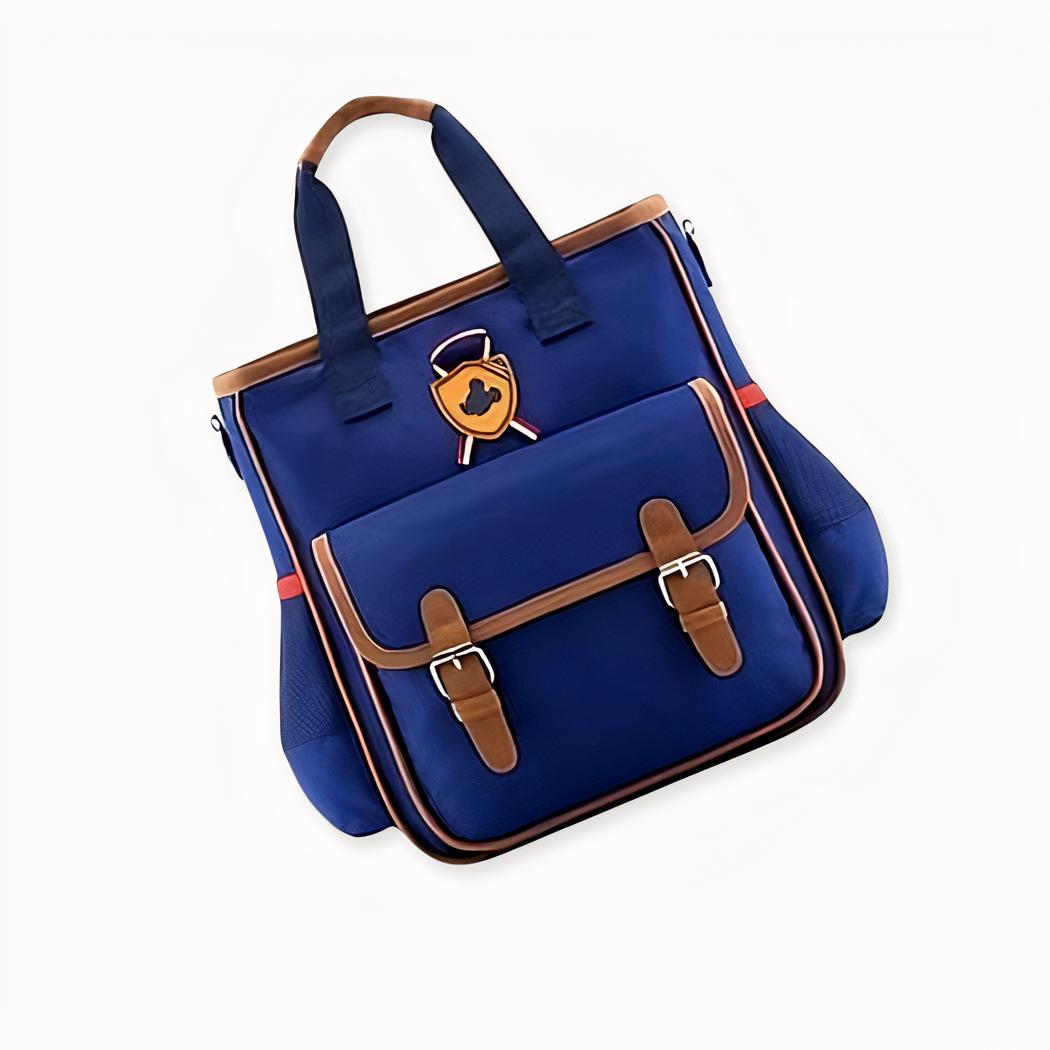 Bolso bandolera de lona azul con el logotipo de Mickey para niños