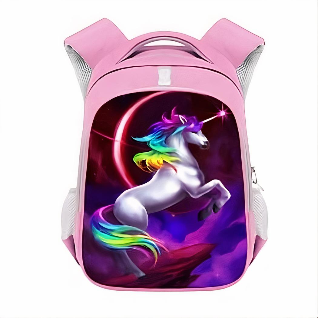 Mochila CP con unicornio rampante multicolor para niños - Imagen 2