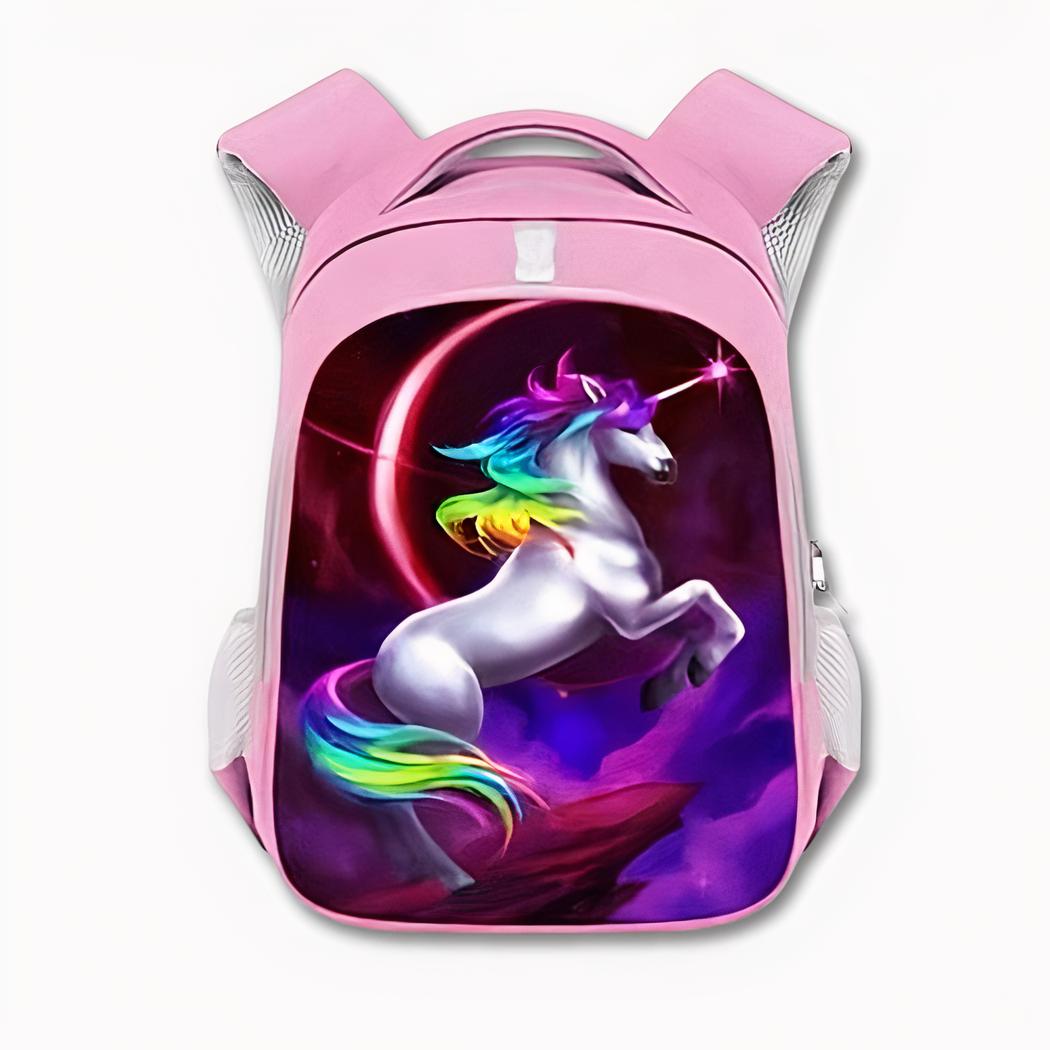 Mochila CP con unicornio rampante multicolor para niños