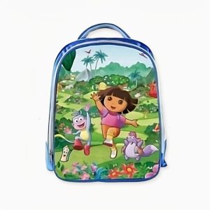 Mochila Dora de camino a la escuela