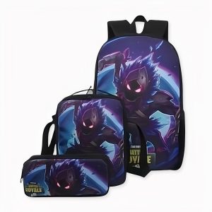 Fortnite Mochila de 3 piezas morada