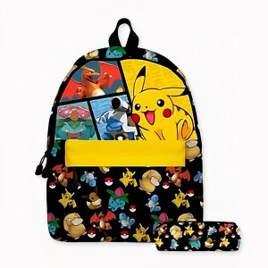 Set de mochila escolar Pokémon Go para niños con estuche a juego