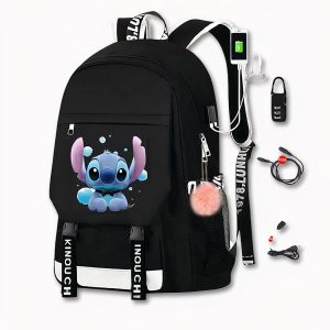 Mochila Stitch con cargador USB