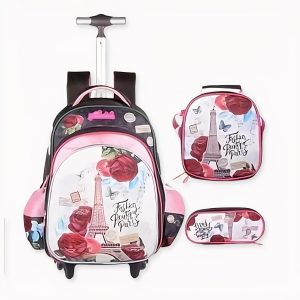 Mochila con ruedas motivo Torre Eiffel para niñas