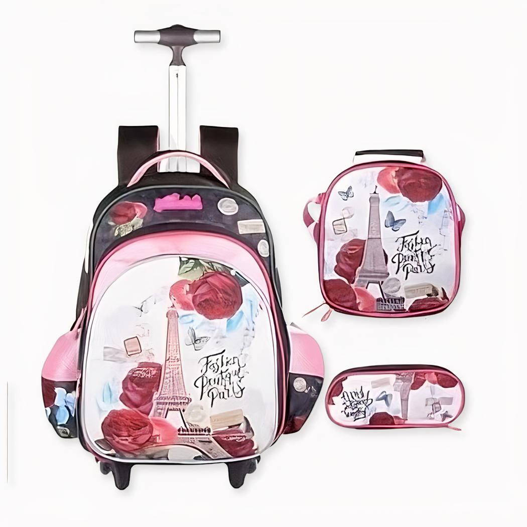 Mochila con ruedas motivo Torre Eiffel para niñas