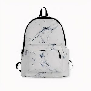 Mochila blanca o negra efecto mármol
