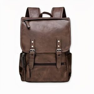 Mochila escolar de imitación de cuero