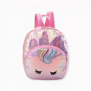 Mochila unicornio de lentejuelas para niñas