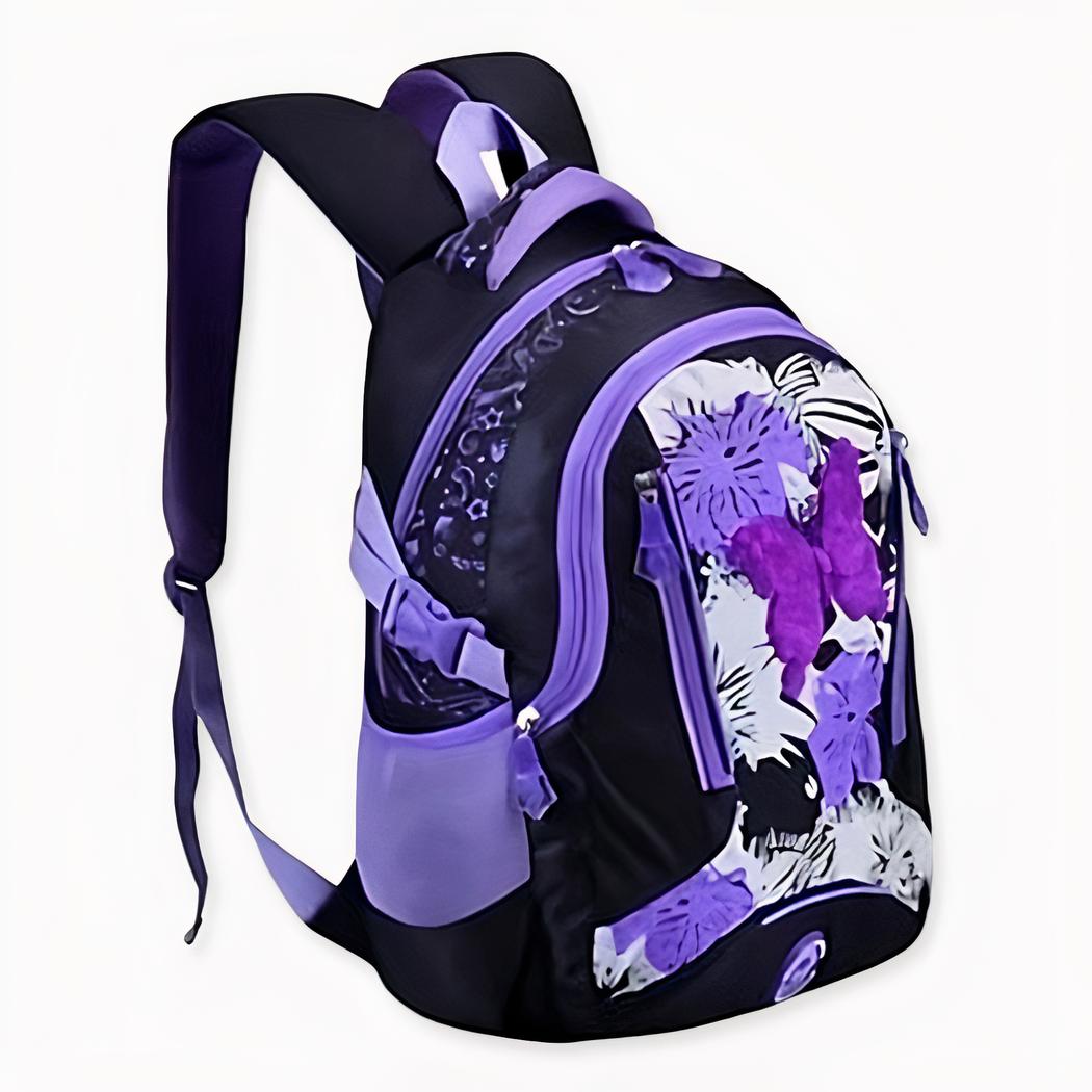 Mochila de niña con estampado de mariposas de colores
