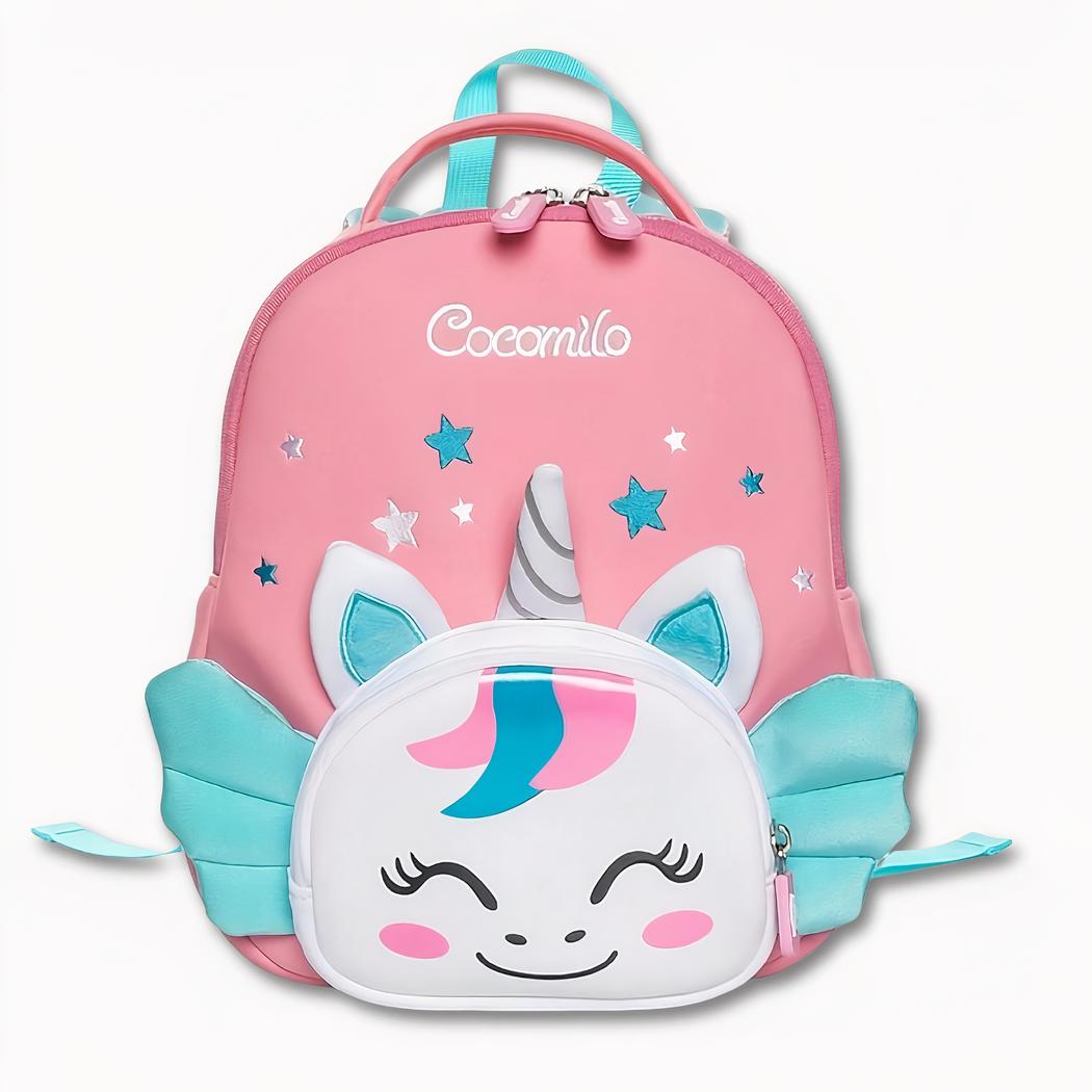 Mochila unicornio con estrellas