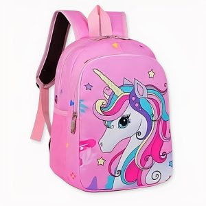 Mochila escolar rosa con unicornio
