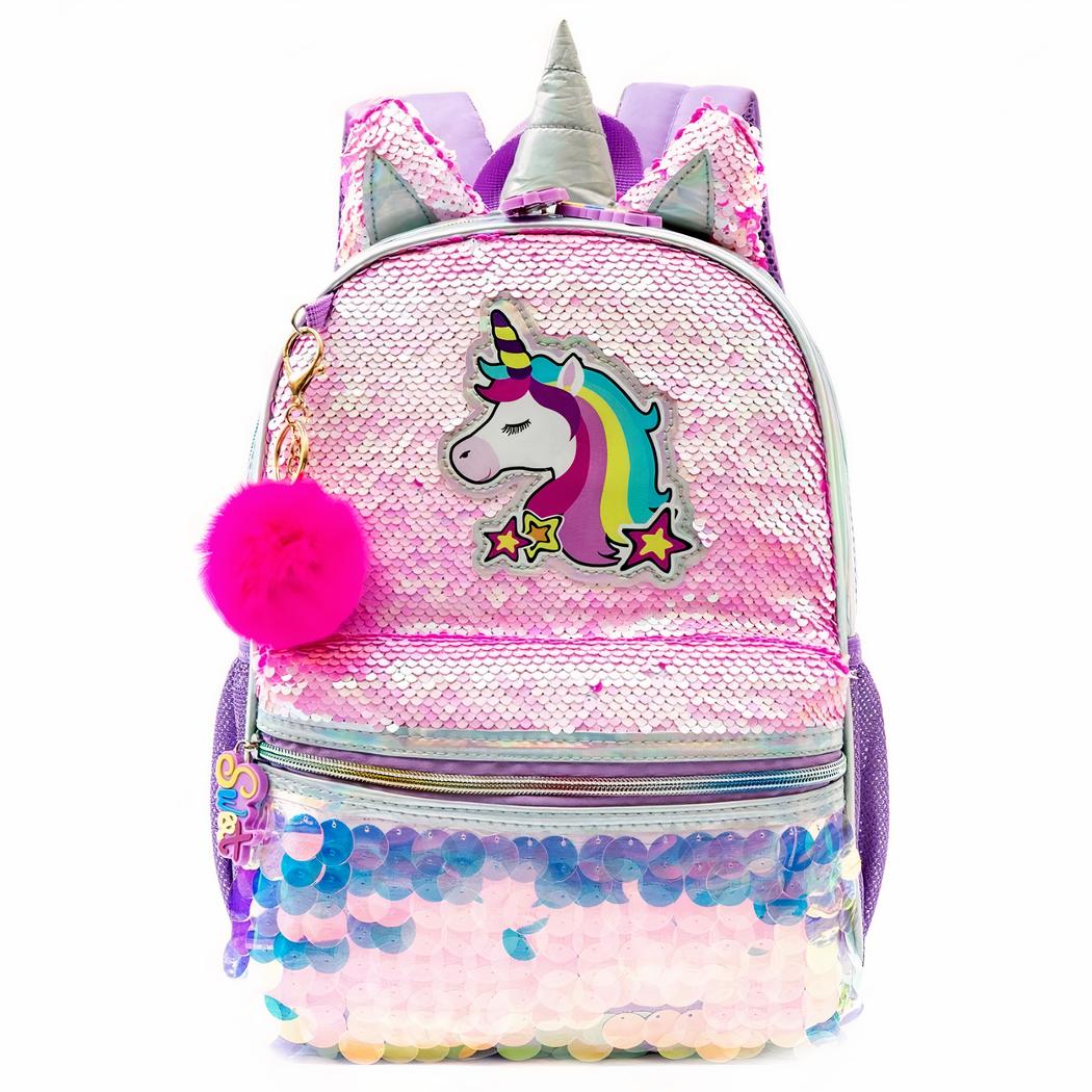 Mochila unicornio brillante con lentejuelas - Imagen 2
