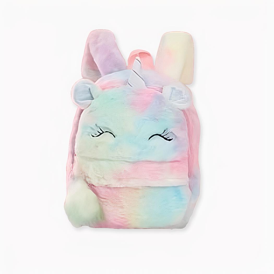 Mochila de peluche de unicornio para niña