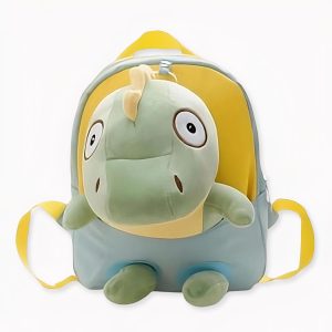 Mochila infantil peluche dinosaurio amarillo