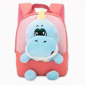 Mochila infantil peluche dinosaurio naranja