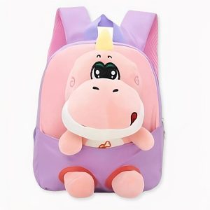 Mochila infantil de peluche dinosaurio morado