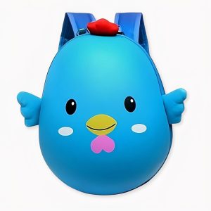 Mochila azul pollito