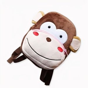 Mochila infantil con mono de peluche