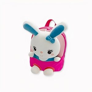 Mochila escolar de conejo de peluche para niños