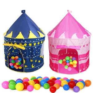Carpa Castillo Plegable Infantil Con 100 Pelotas Multicolor