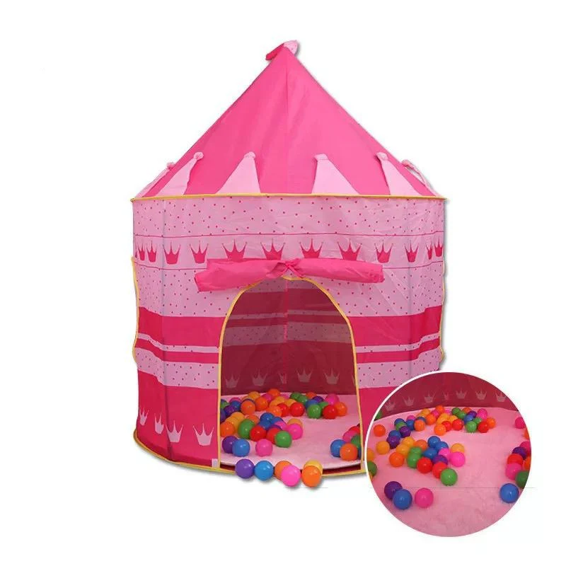 Carpa Castillo Plegable Infantil Con 100 Pelotas Multicolor - Imagen 2
