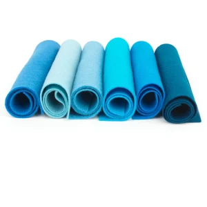 FIELTROS DE LANA 100% PALETA DE AZULES