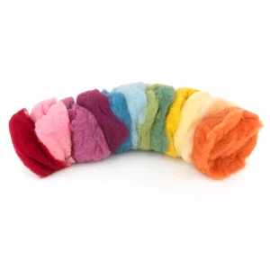 LANA CARDADA ORGÁNICA SURTIDO DE 12 COLORES