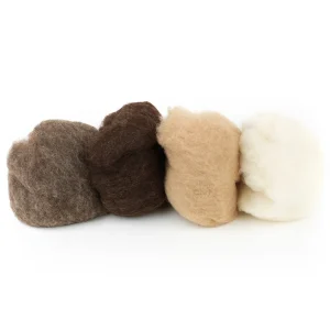 LANA CARDADA ORGÁNICA SURTIDO TONALIDADES NATURALES 200GR.