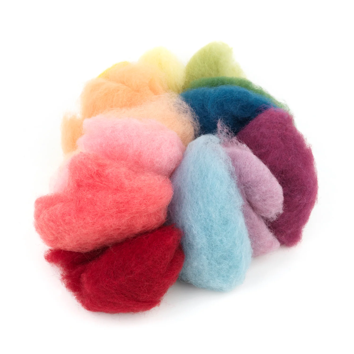 LANA CARDADA ORGÁNICA SURTIDO DE 12 COLORES .AFIELTRADO SECO. - Imagen 2