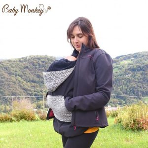 Cobertor  porteo  BabyMonkey Nero/Savannah