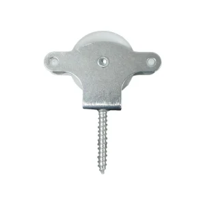 Polea Tendedero Wolfpack Zincado 40 Mm. Roldana Plástico Con Tirafondo