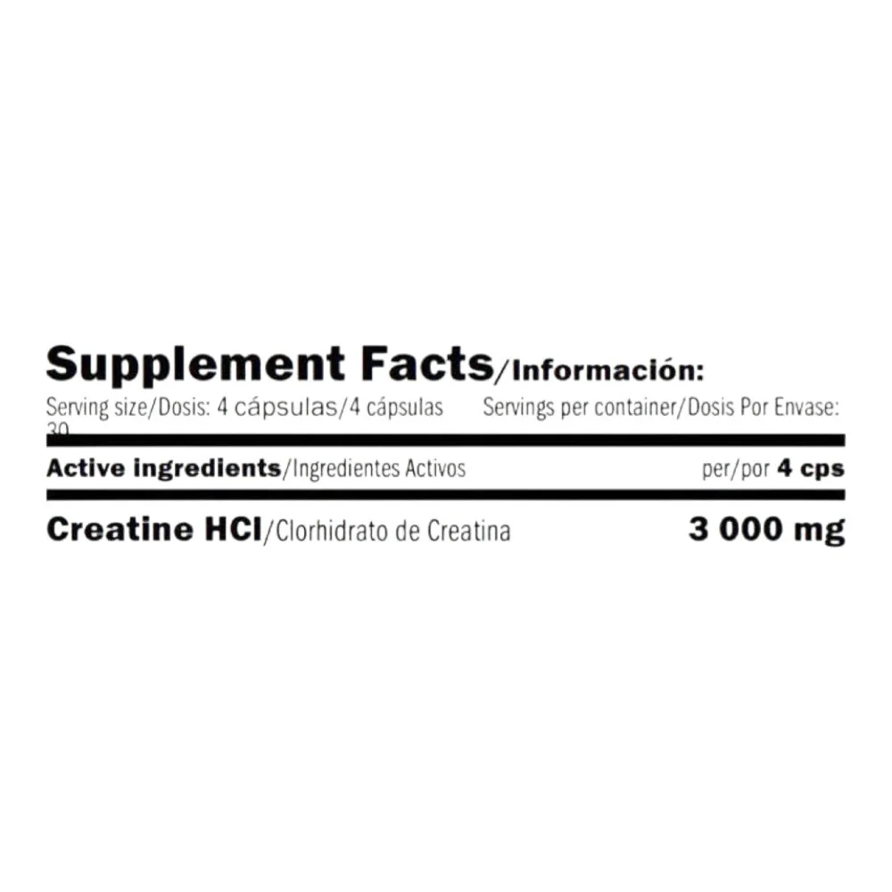 Creatine Hcl 120 Caps - Imagen 2