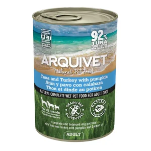 WET DOG FOOD Paté Atún y Pavo con Calabaza Arquivet 400g