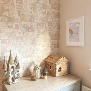 Wallpaper Dollhouse Rosa pálido