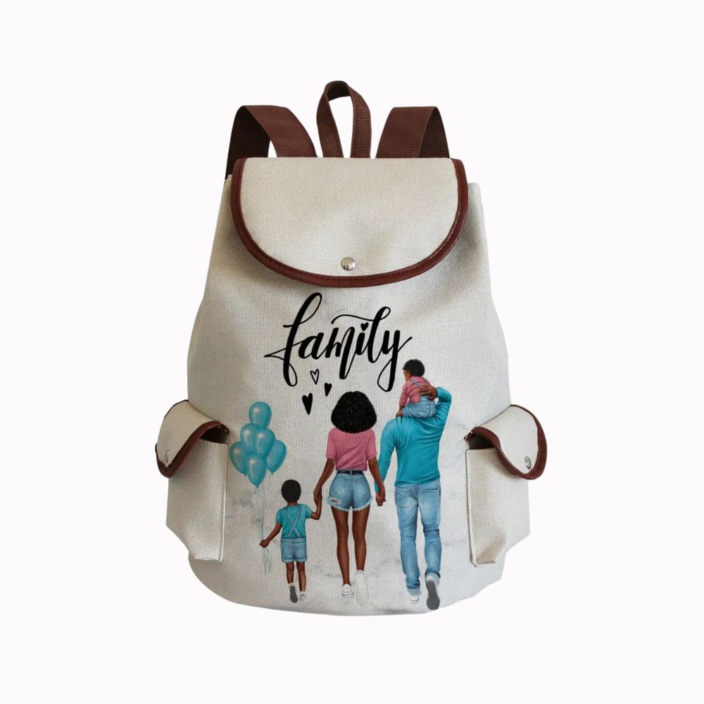 Mochila de lino con el logotipo de la familia - Imagen 7