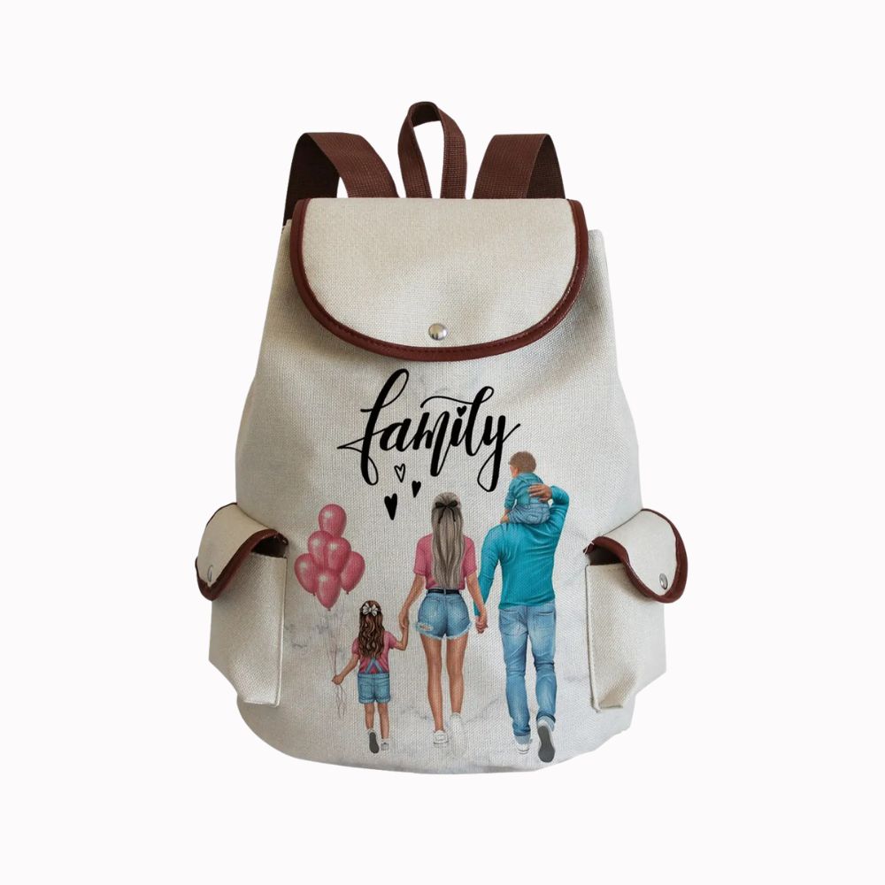 Mochila de lino con el logotipo de la familia - Imagen 6