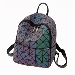 Mochila holográfica geométrica