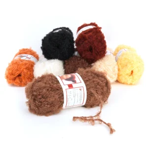 MOHAIR Y LANA BOUCLÉ PARA PELO DE MUÑECAS