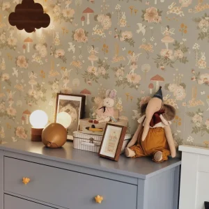 Wallpaper Old Garden azul suave