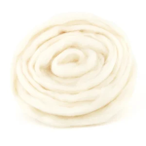 LANA CARDADA PEINADA EN CINTA BLANCO NATURAL -  LANA DE RELLENO