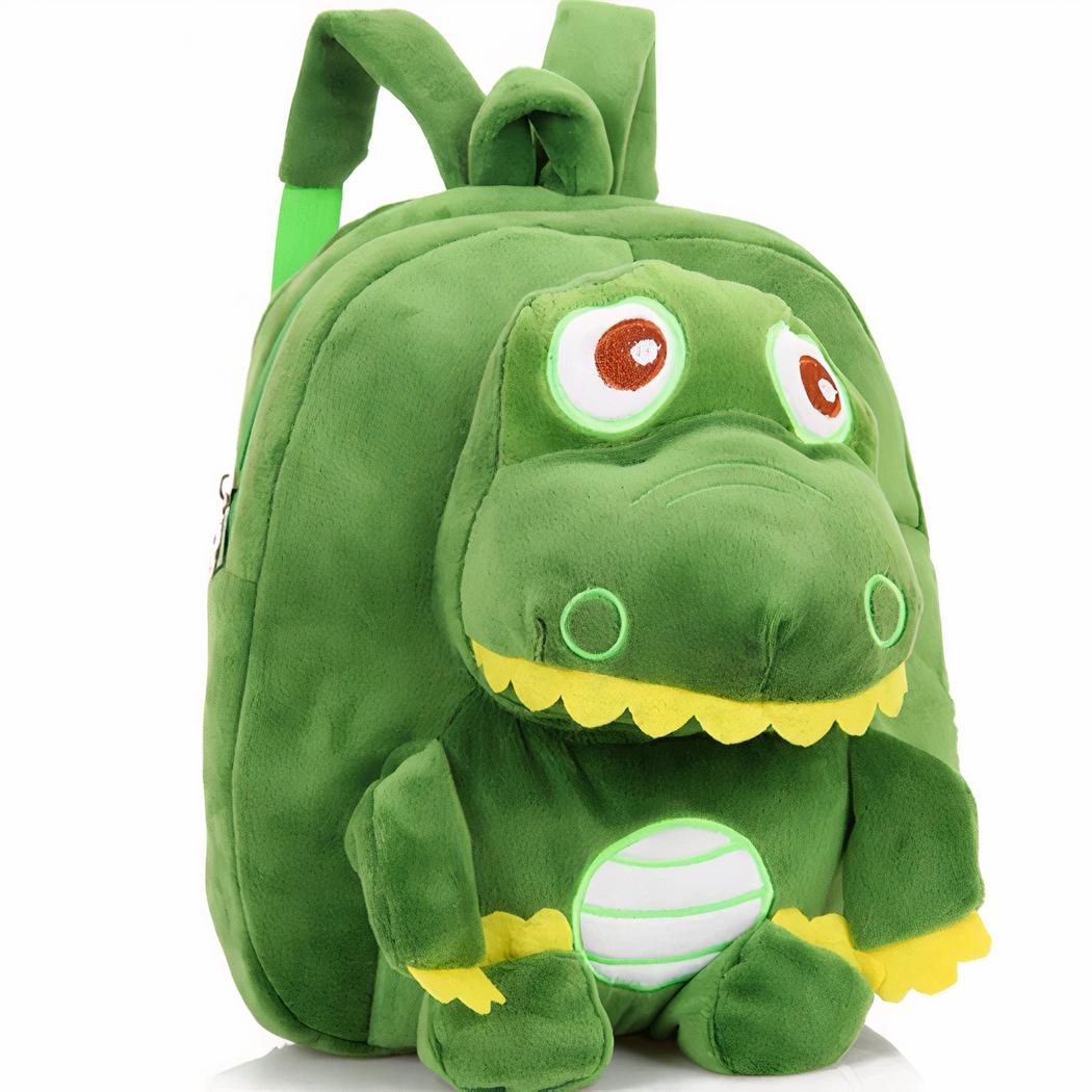 Mochila dinosaurio de forro polar verde - Imagen 5