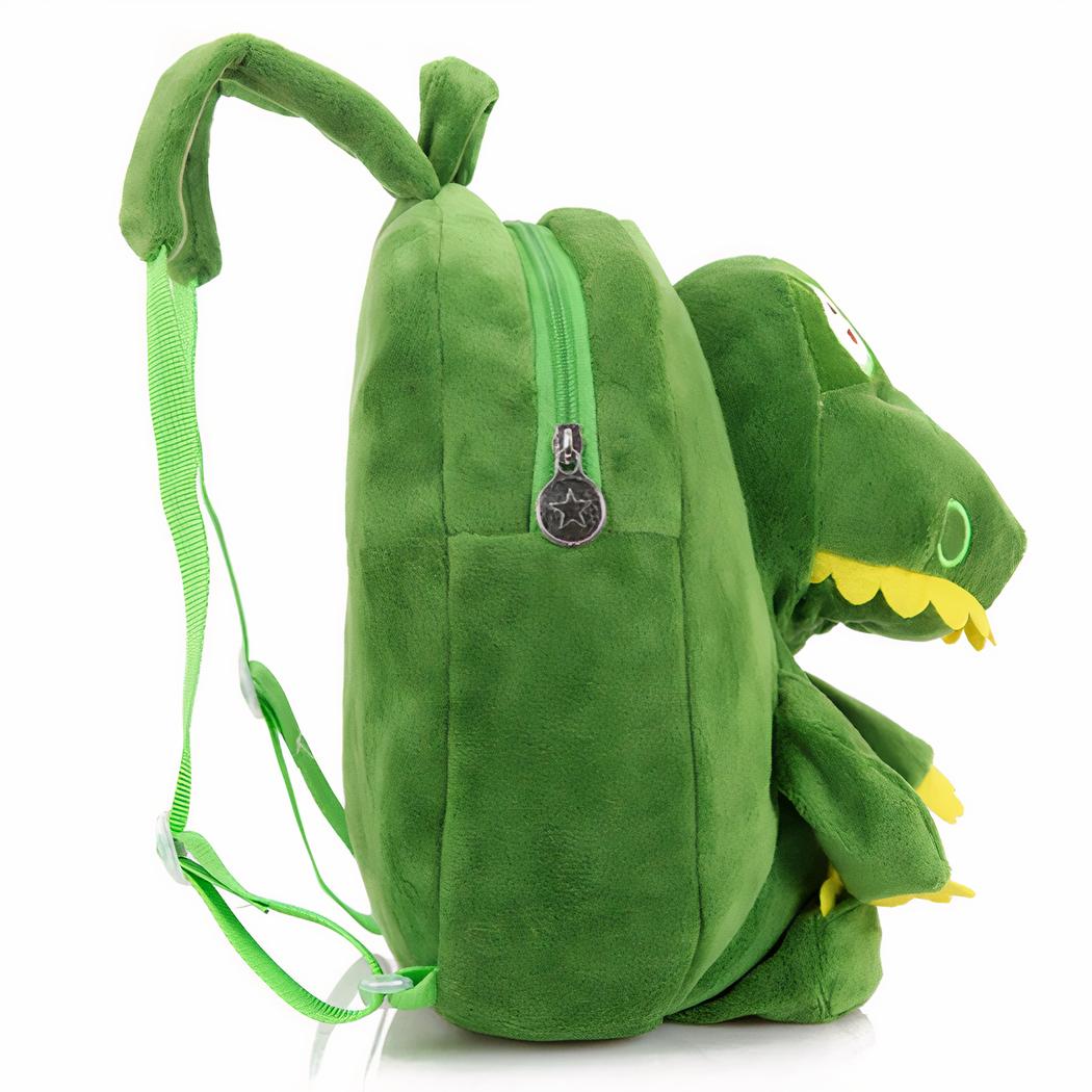 Mochila dinosaurio de forro polar verde - Imagen 4